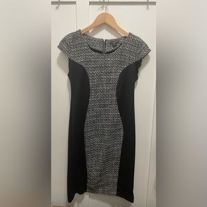 Metaphor Size Medium Dress Grey and Black knit‎ dress midi sheath dress, bodycon